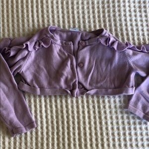 Janie and Jack cropped purple sweater